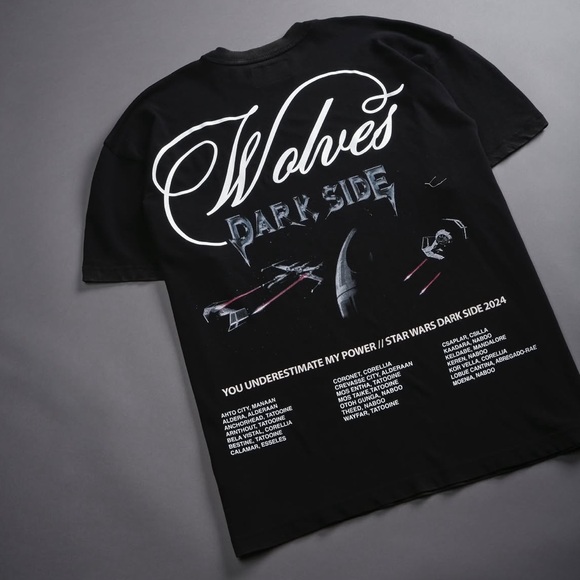 DARC SPORT X STAR WARS WOLVES DARK SIDE OVERSIZED WOLF GRAY T SHIRT L 1 OF 500 - Picture 1 of 6